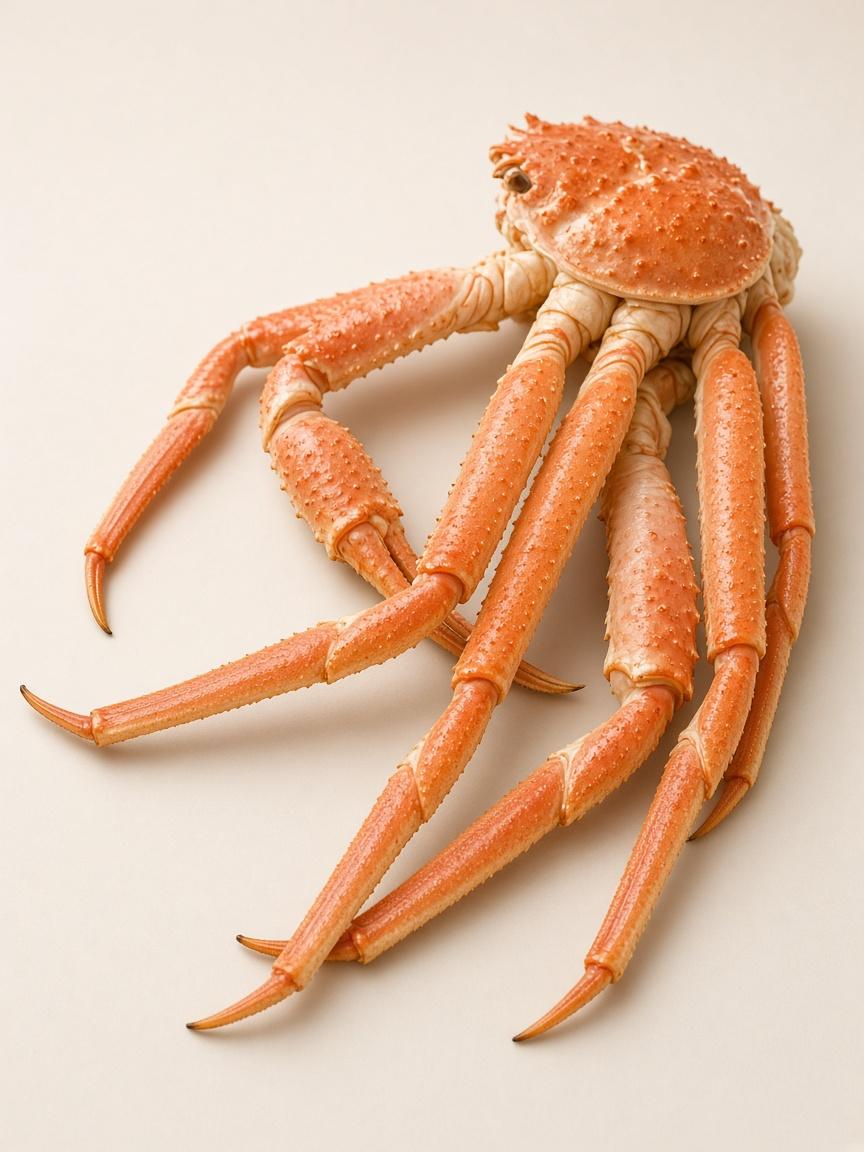 Snow crab cluster with long orange legs