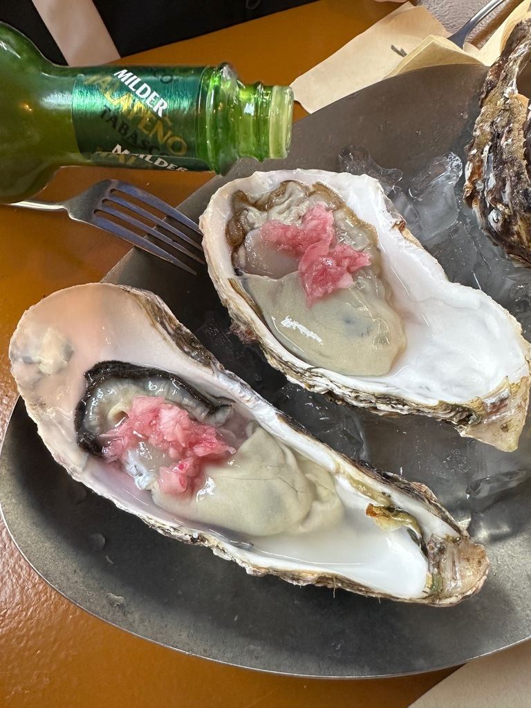 Oysters with house mignonette at the bar