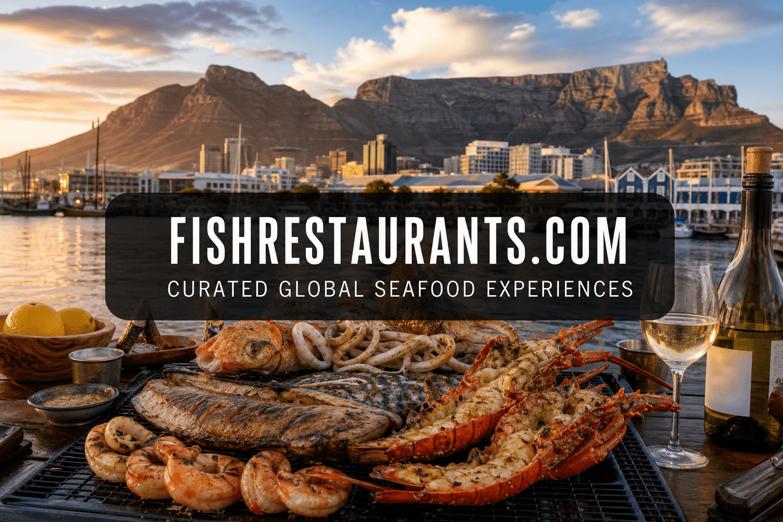Crayfish and grilled fish braai under Table Mountain — FishRestaurants.com Cape Town guide