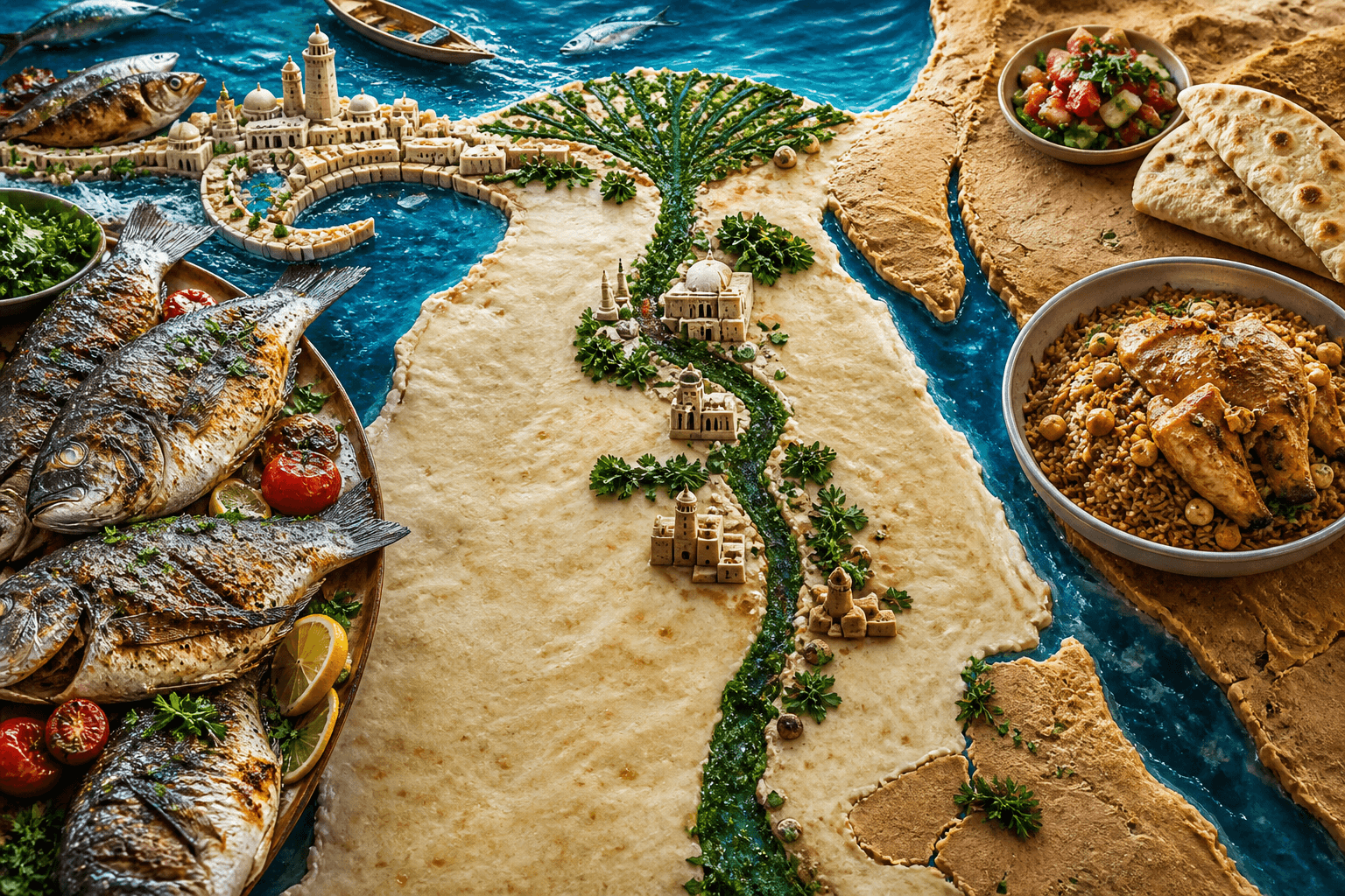 Mediterranean harbour — seafood restaurants across Egypt