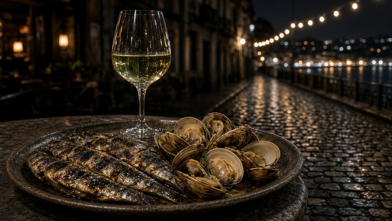 Lisbon Cais do Sodré evening seafood by the Tagus