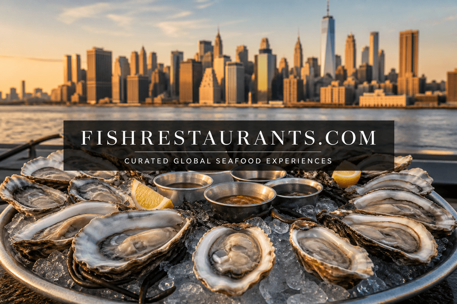 Oyster platter and raw bar seafood in New York — FishRestaurants.com