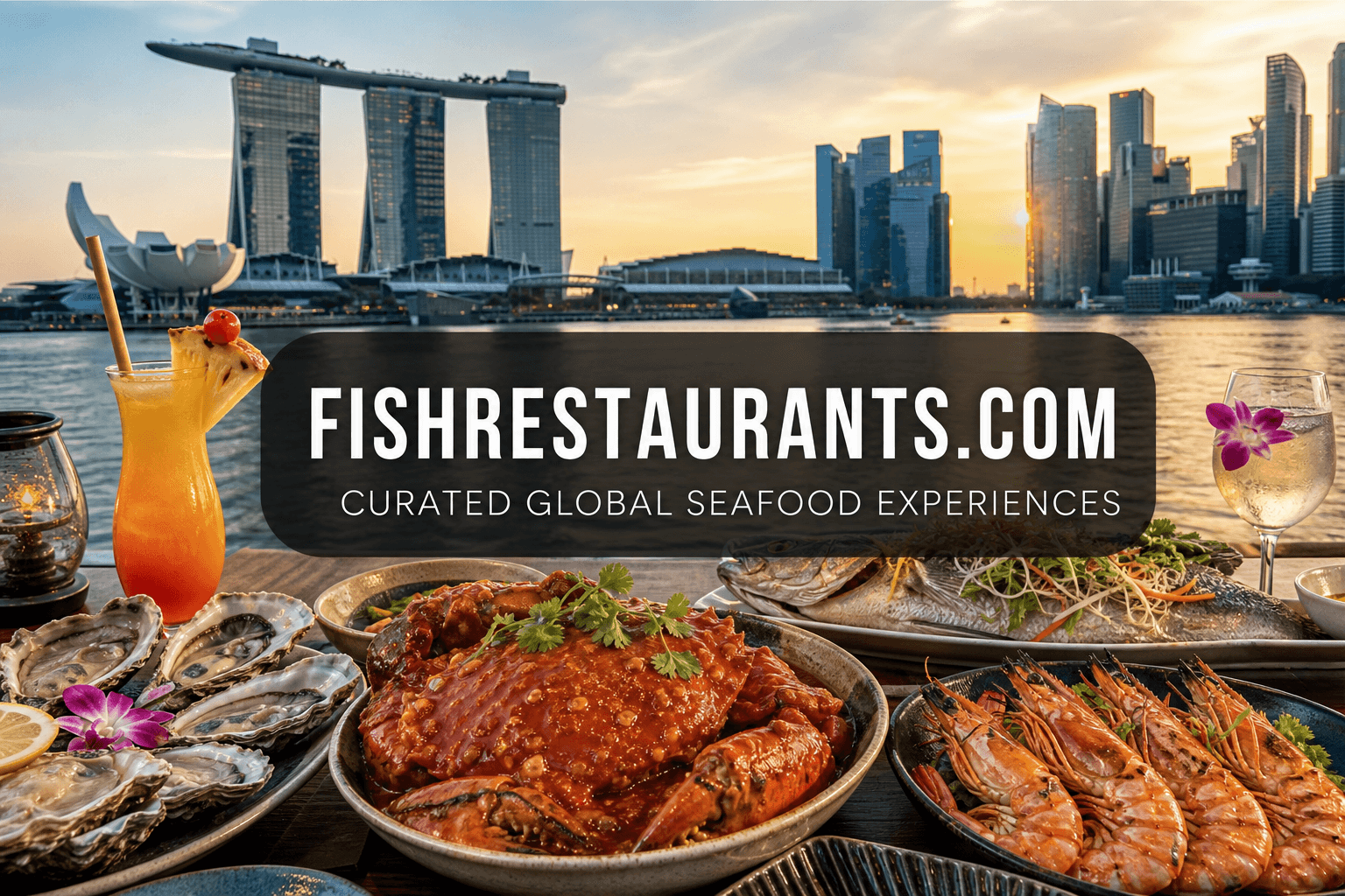 Chilli crab and seafood feast with Marina Bay skyline — FishRestaurants.com Singapore guide