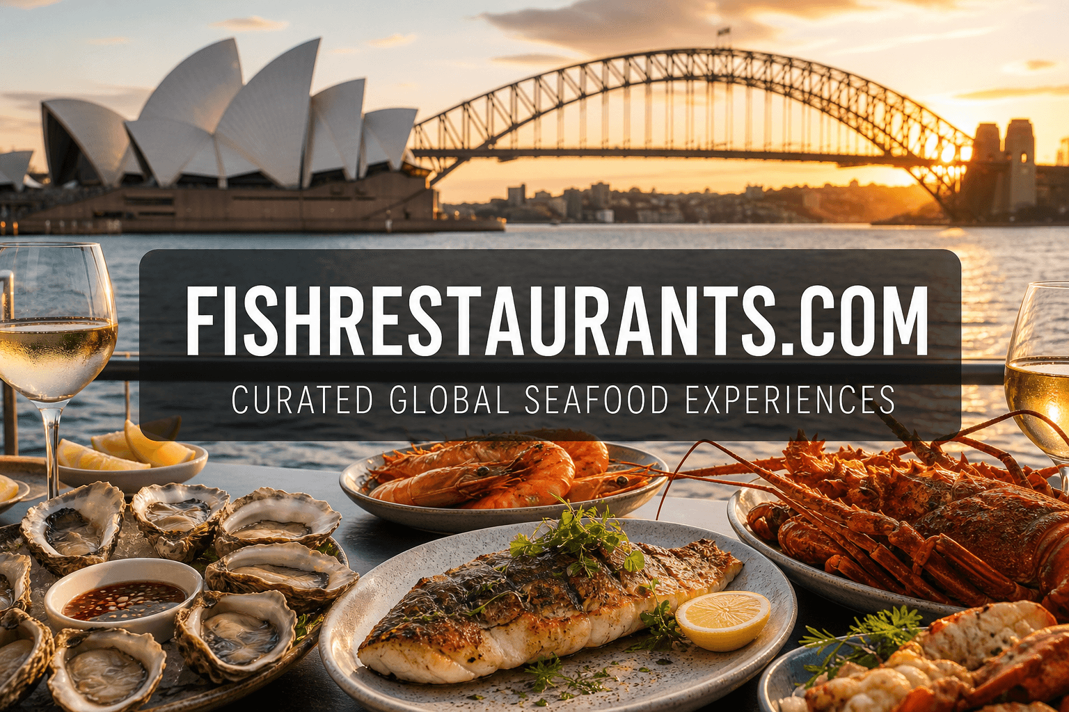 Sydney rock oysters and grilled fish with Opera House harbour view — FishRestaurants.com guide