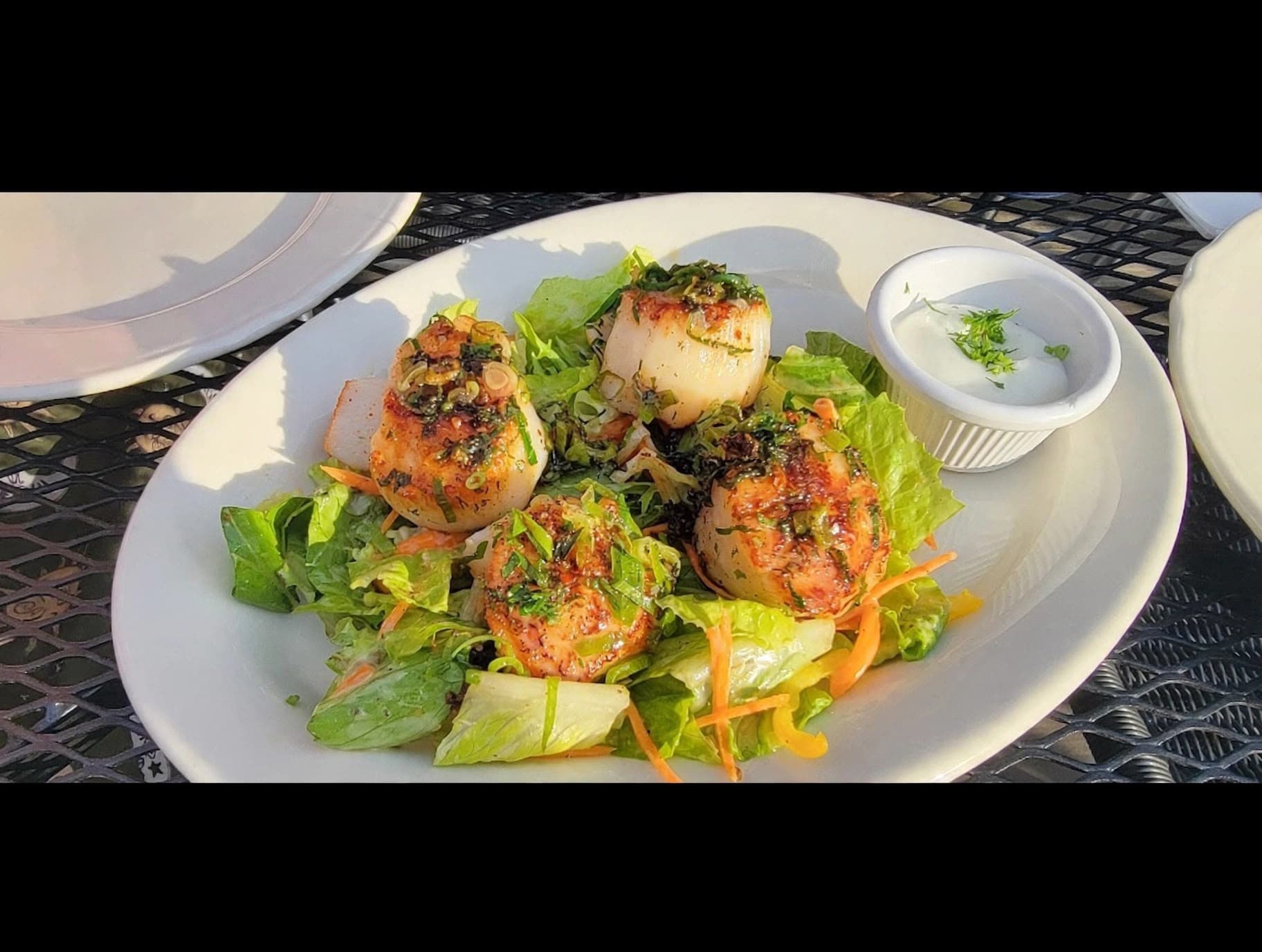 Seared scallops