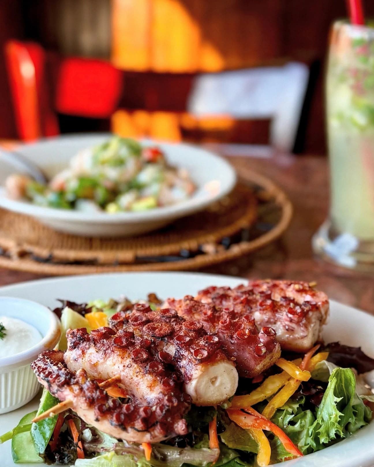 Charred octopus