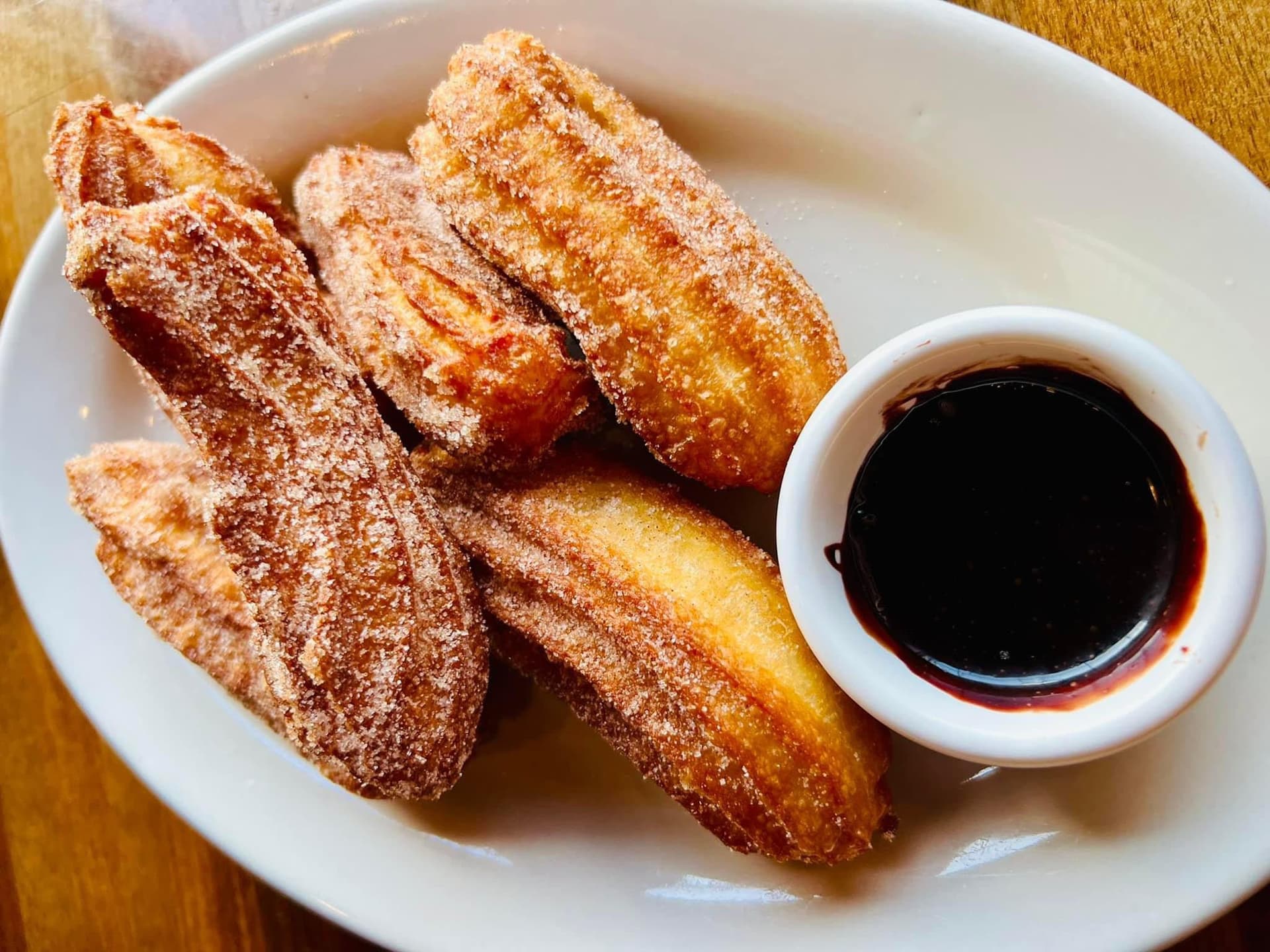 Churros and dark chocolate
