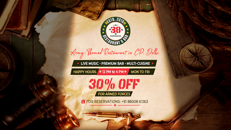 38 Barracks Restaurant and Bar- Connaught Place